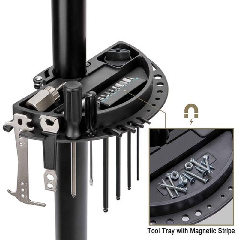 CHEPARK Bike Repair Stand - Max 88lbs Garage Floor Stand Rack Workstand for Mountain and Road Bikes
