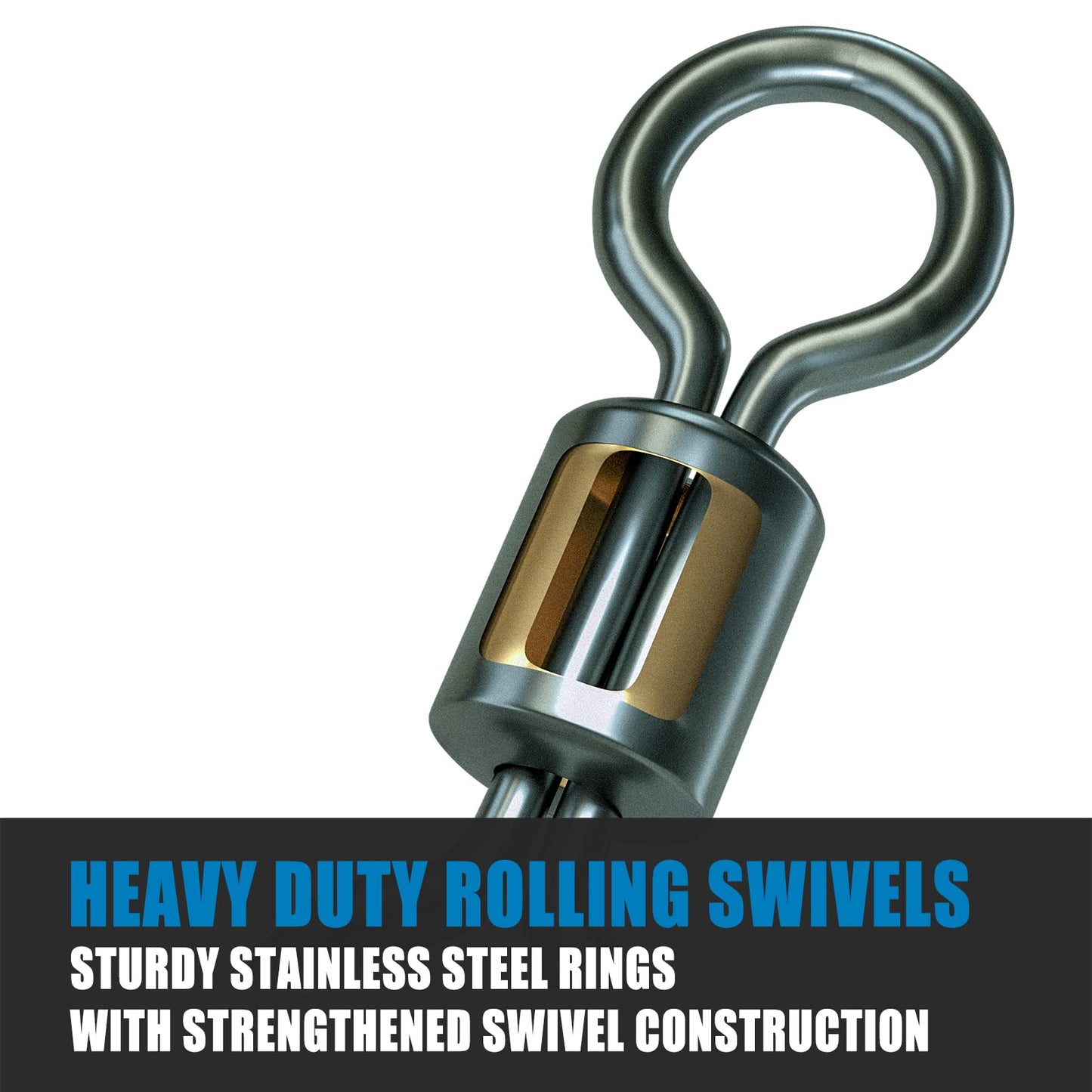 Dr.Fish Barrel Fishing Swivels, Available from #12-#12/0, Stainless Swivels Fishing Tackle Saltwater, Freshwater, Leader/Line/Lure Connector #5 71LB