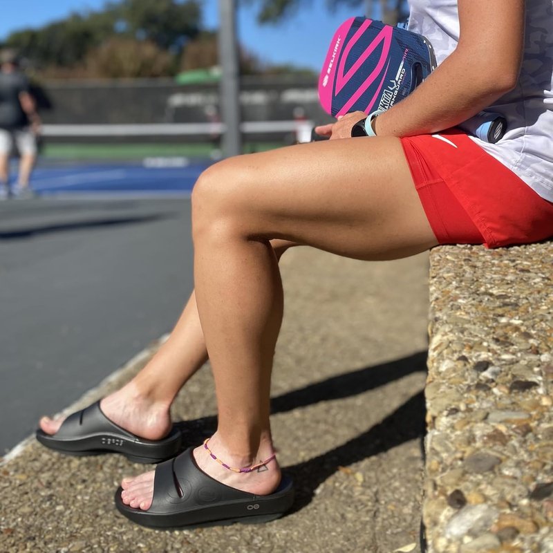 Women's OOahh Sport Slide Sandal - Comfortable Matt Black Footwear