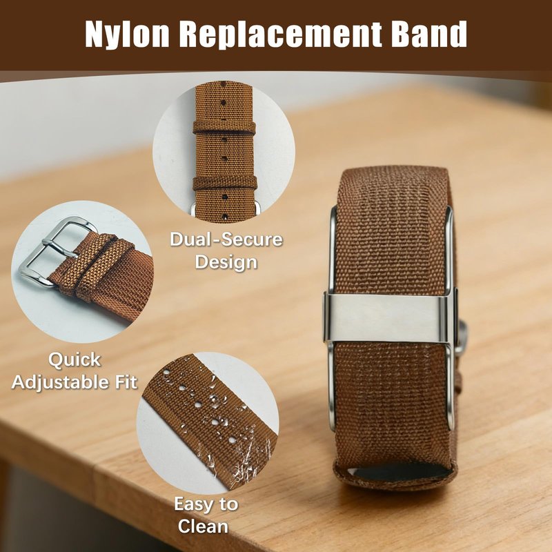 CAMTOVGCA Nylon Loop Compatible with Hume Band, Nylon Replacement Strap, Soft Adjustable Breathable Sport Wristband for Fitness Tracker