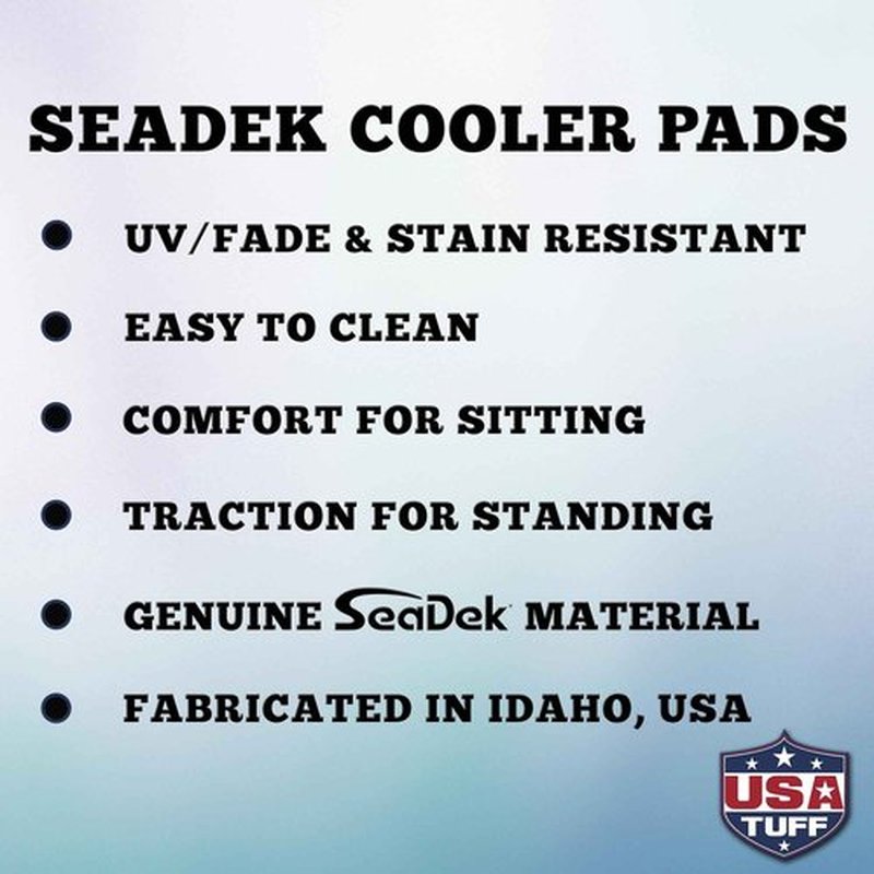 USATuff SeaDek EVA Mat Cooler Pad fits YETI 35 Tundra | Peel & Stick Application | Non Slip Comfort Accessories - Bonefish Skeleton (Black-StormGray)