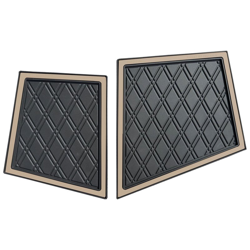 Xtreme MATS Compatible with Yamaha Drive2 Double Diamond Rubber Dash Liner Mat for Golf Cart Cubbys and Dashes - Fits YAM DR2 only - Golf Cart Accessory (Beige Trim, Yamaha Drive2)
