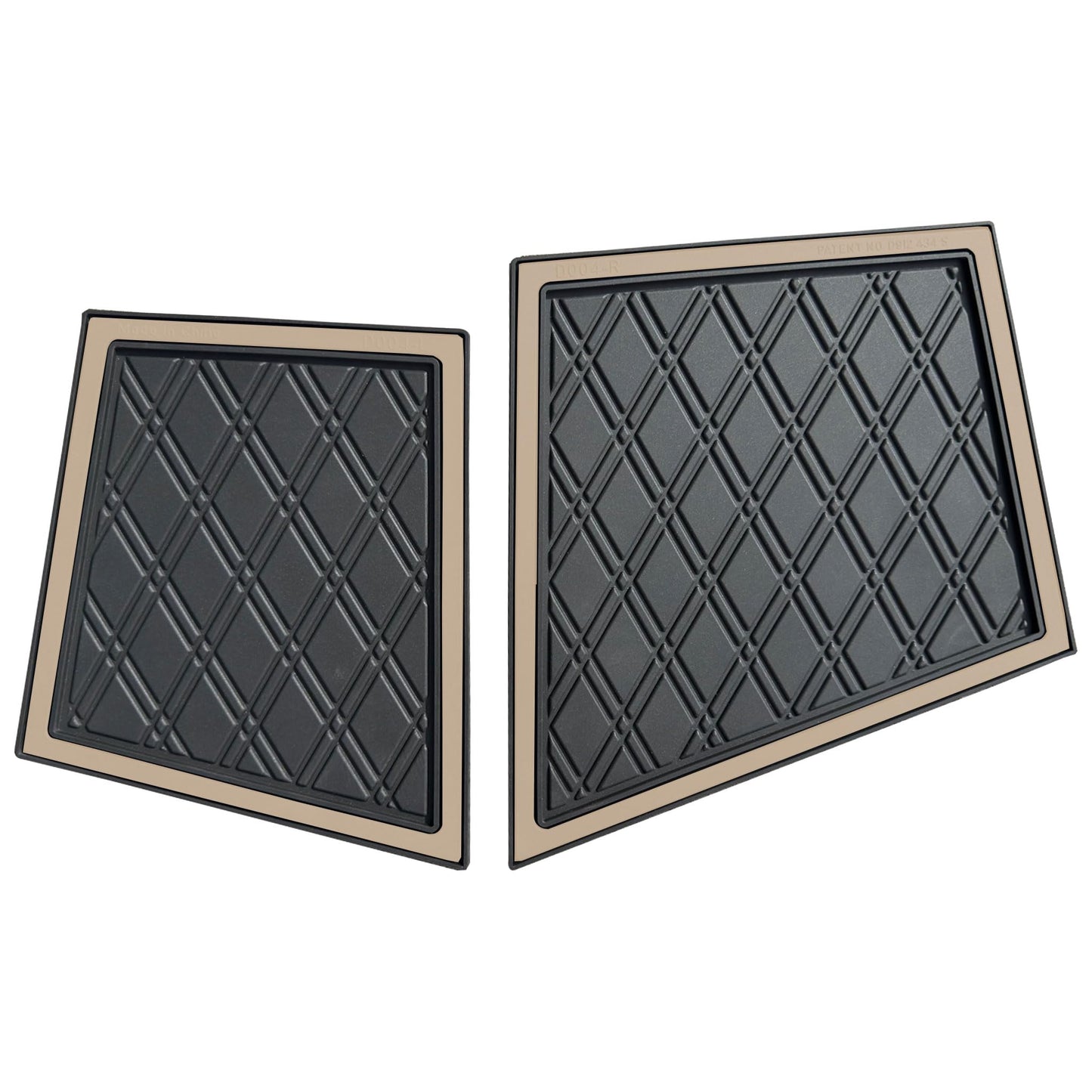 Xtreme Golf Cart Mats Dash Mats and Cubby Inserts Compatible with Yamaha Drive2 Golf Cart Models | Double Diamond Rubber Protection Liners for 2017+ DR2 Factory Dashes - Blue Trim