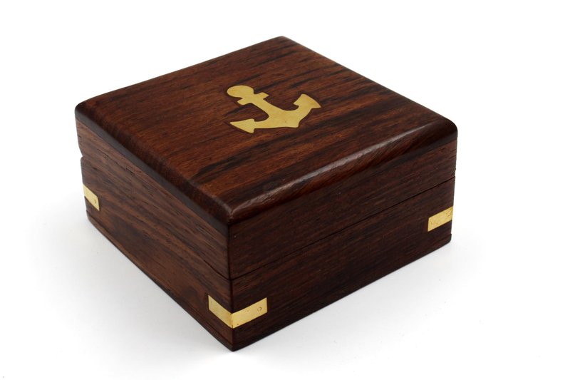 US HANDICRAFTS So You Can Always Find Your Way Back Home Engraved Brass Compass with Wooden Box | Inspirational Gift for Graduation, Birthday, Anniversary, Baptism, Valentine’s Day, Outdoor Adventures