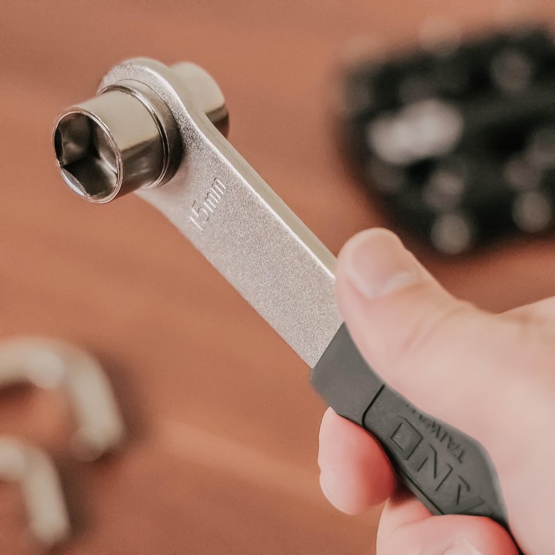 BikeHand Bike Bicycle Multi-use 15mm Pedal Wrench and 14mm/15mm Sockets Wrench