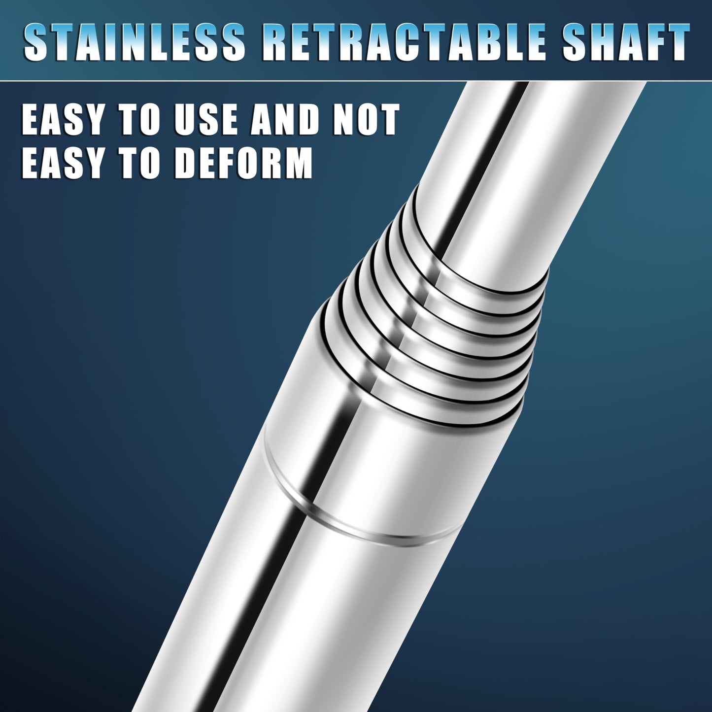 CHAMPKEY Golf Ball Retriever - Premium Stainless Steel Telescopic Golf Ball Picker