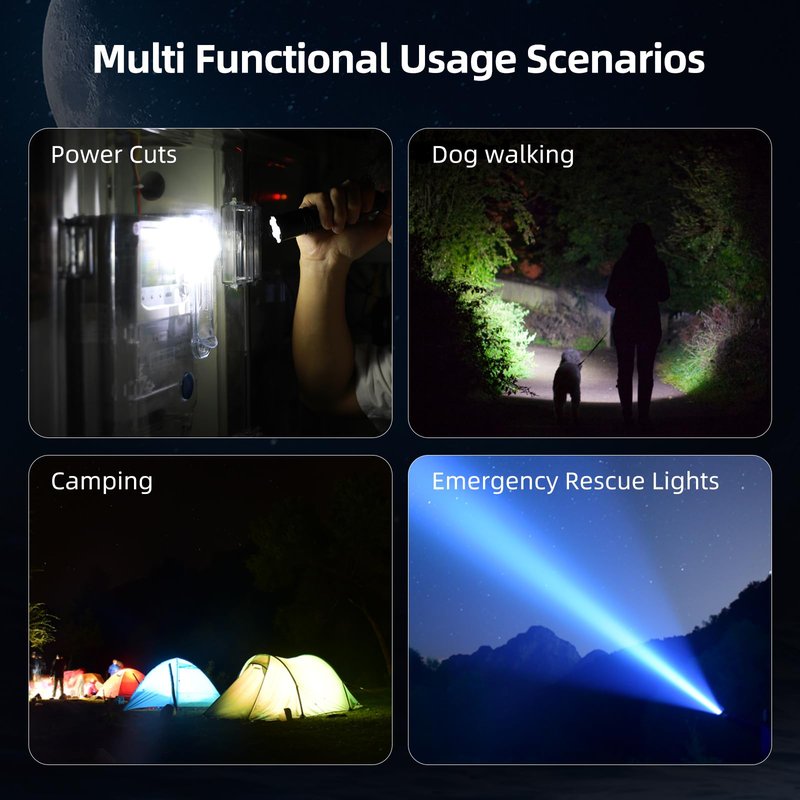 klarus EP12 Ultra Bright 30W 2000LM Zoomable Flashlight 2460 Feet Long Throw Adjustable Focus Floodlight Spotlight