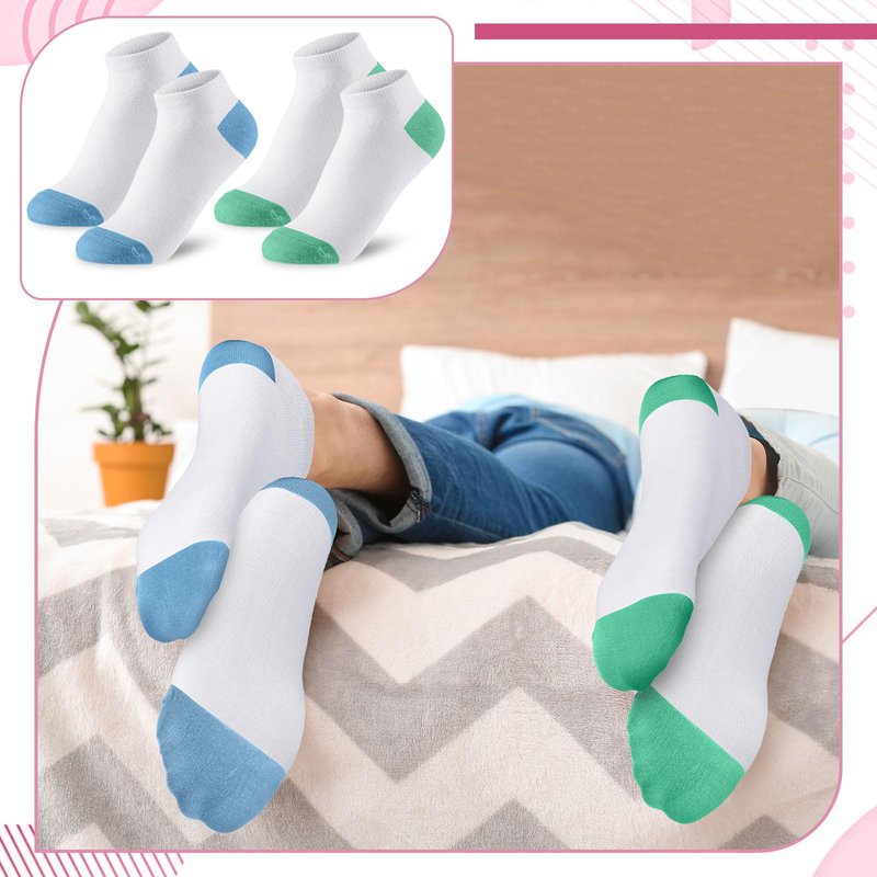 Handepo 100 Pairs Low Cut Ankle Socks for Women, Bulk No Show Breathable Socks for Everyday Casual Wear, Walking, Work(Cute Style)