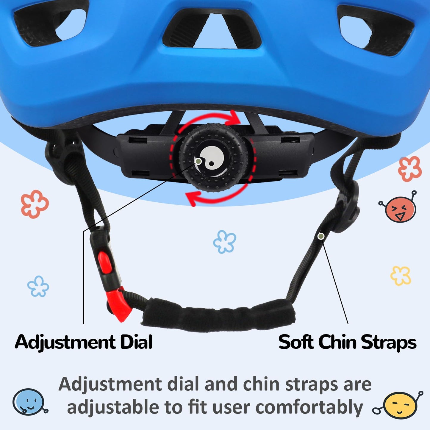 Kids Bike Helmet, for Infant and Toddler Boys Girls, Blue, X-Small