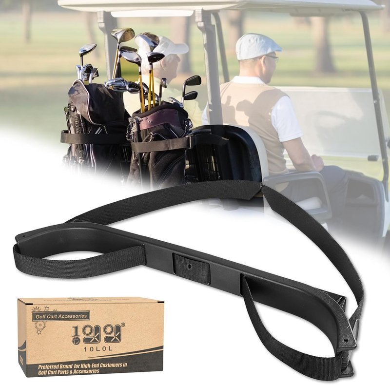 10L0L Golf Cart Bag Holder Bracket for EZGO TXT 1994-Up, Golf Cart Bag Strap Rack Assembly for 2 Seater Carts, OEM 71851-G01, 610642, 618206