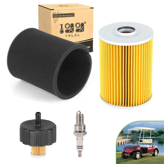 10L0L Tune Up Kit for Yamaha G2 G8 G9 G11 4 Cycle Gas Golf Cart 1985-1994, Replaces J10-14417-00 J38-14450-00, Air Filter Pre-Filter with Spark Plug Fuel Filter
