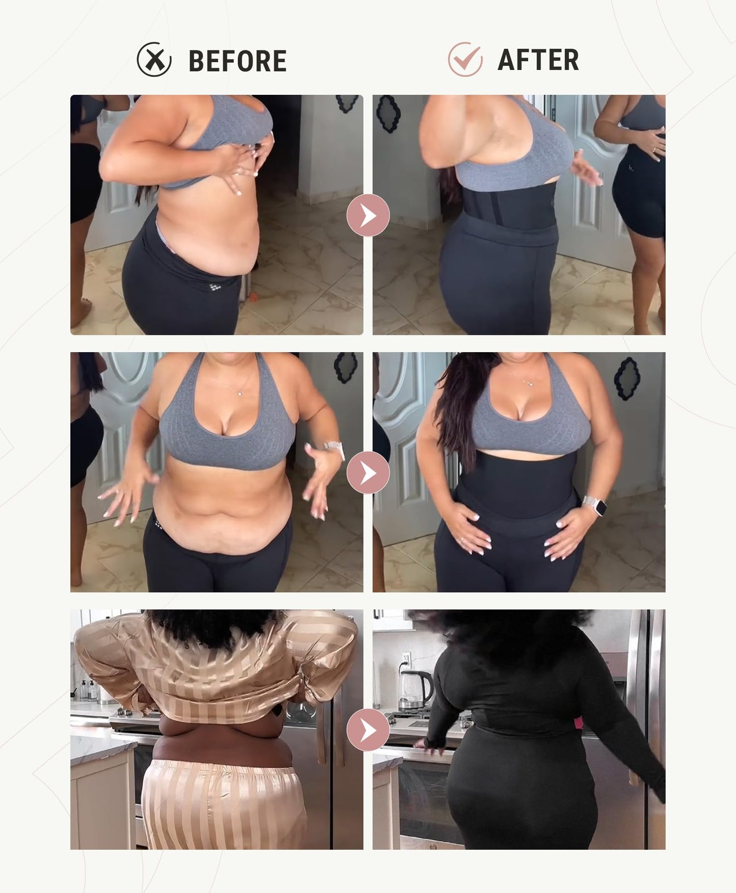 FeelinGirl Waist Trainer Wrap for Women Belly Fat Black 10 FT