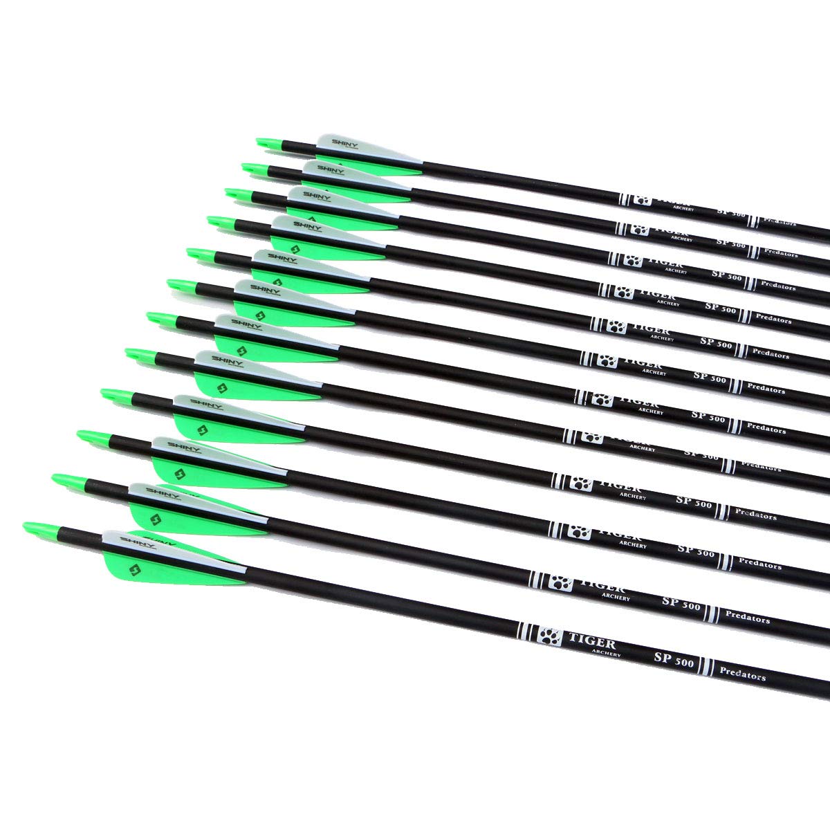 TIGER ARCHERY 30" Carbon Arrows for Compound Recurve Bow Hunting Target
