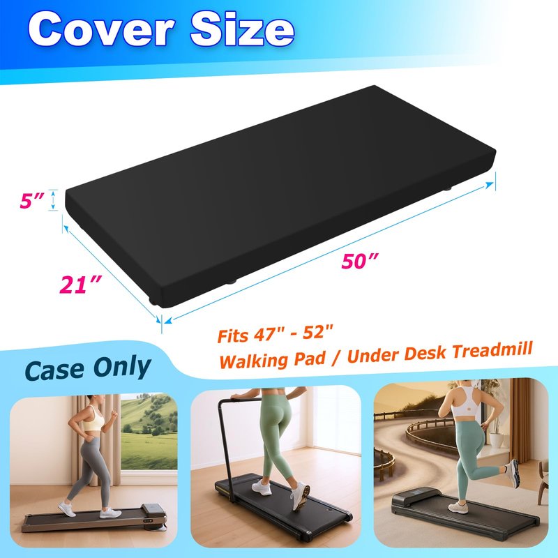 Easecos Walking Pad Cover for Under Desk Treadmill, Foldable Protective Case Sleeve for Home Office Walking Running Machine, Dustproof & Waterproof Gym Exercise Guard Accessory