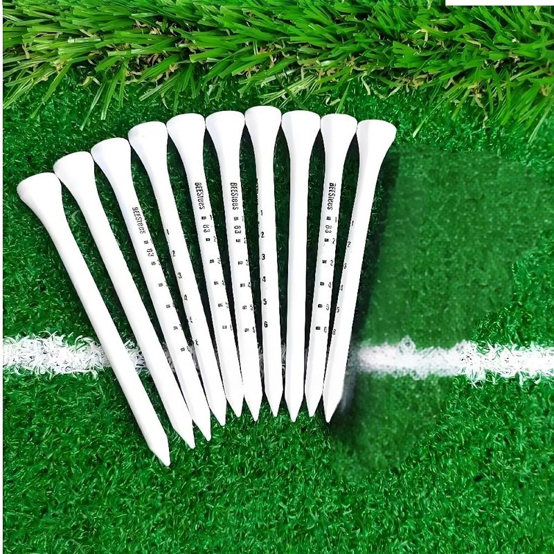 kinworks Professional Golf Tees with Scale, 10 Counts 83mm (3.25") Wooden Tees Iconic Packaging and Cool Golf Gift Box Funny Golf Accessory for Golfers (Purple)
