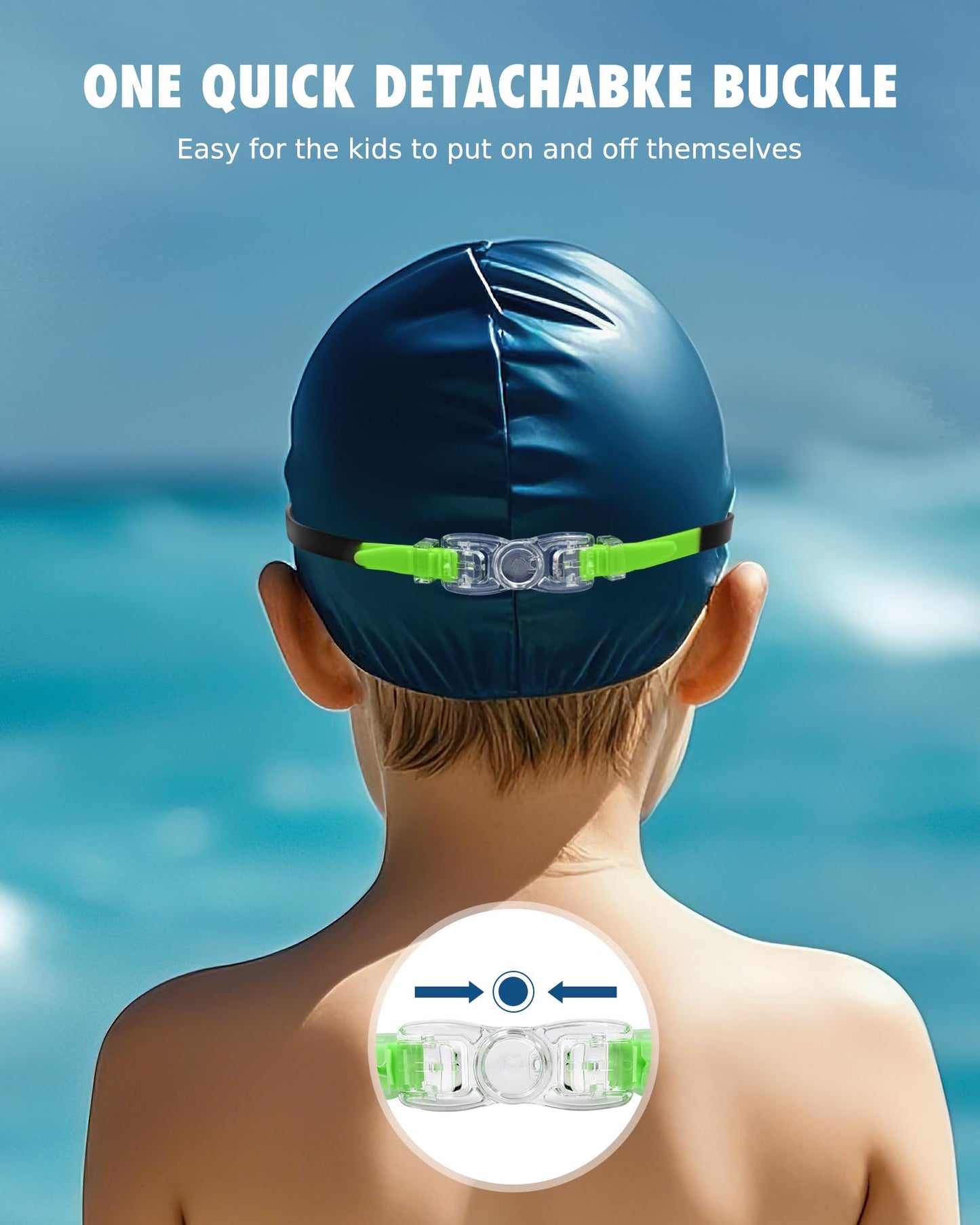 Aegend Swim Goggles for Kids 3-14 Anti-Fog Anti-Leak Goggles for Swimming