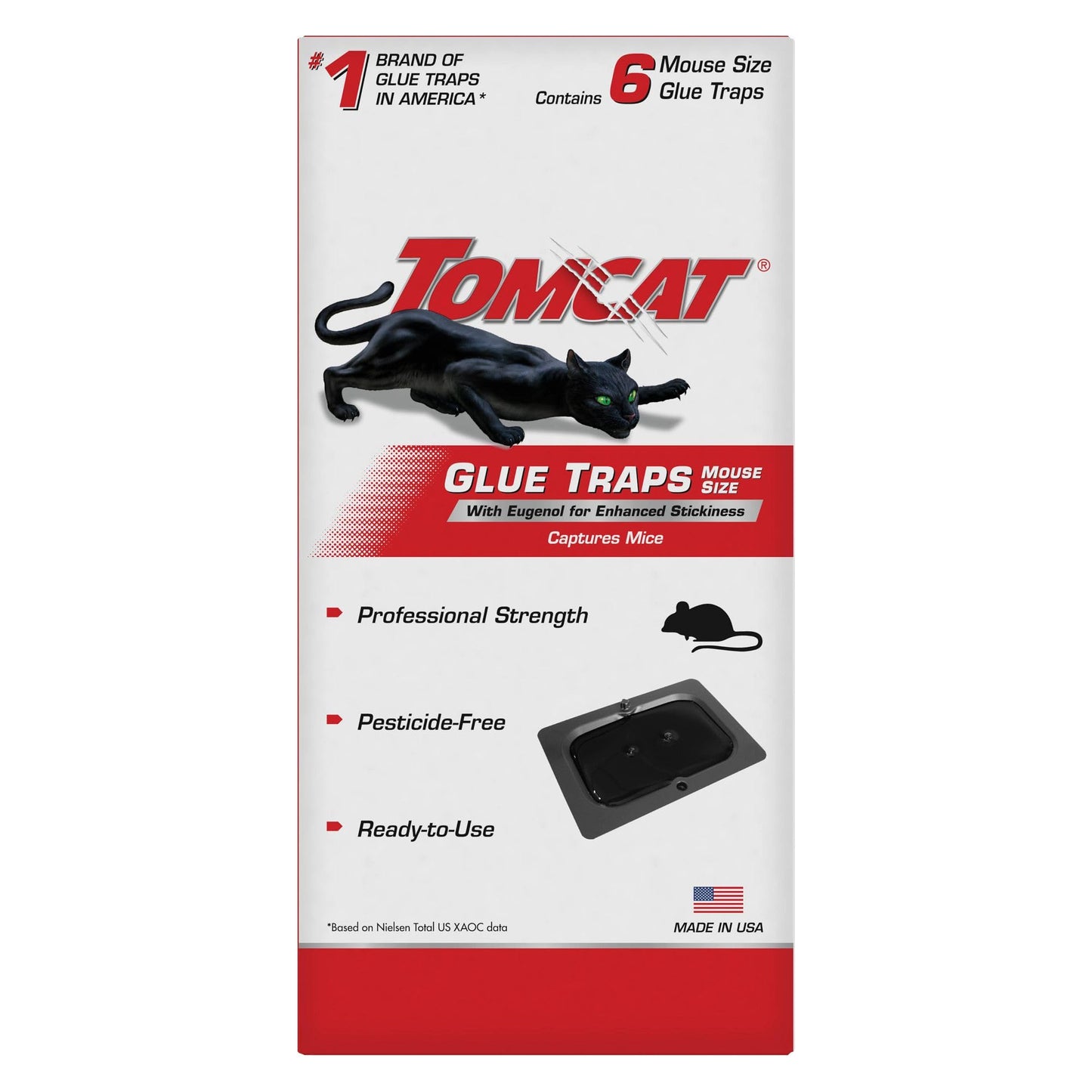 Tomcat Glue Traps Mouse Size with Eugenol for Enhanced Stickiness, 6 Traps