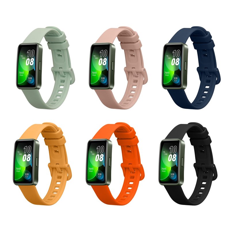 kwmobile Strap Set compatible with Huawei Band 10/9 / 8 Straps - 6x TPU Silicone Replacement Wristband - Multicolor