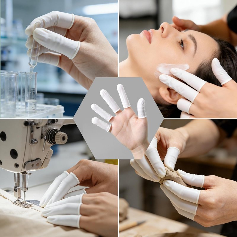 Professional Rubber Finger Cots - Textured Grip & Latex-Free Finger Tip Protectors for Counting Money, Handling Paper, Reusable Protective Guards 2.67" x 0.98", Labor Protection Finger Guards (300PCS)
