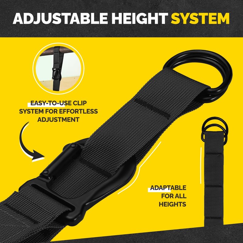 Pull Up Assistance Bands Set - 4 Heavy-Duty Pull Up Bands, Height Adjustable Strap & Comfortable Foot Strap - Stackable Pull Up Resistance Bands for Pull Ups (Military Green)