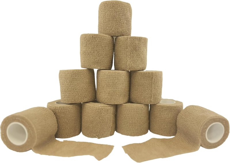 Cohesive Bandage 12-Pack - Self-Adhering Medical Tape for Secure Wound Care