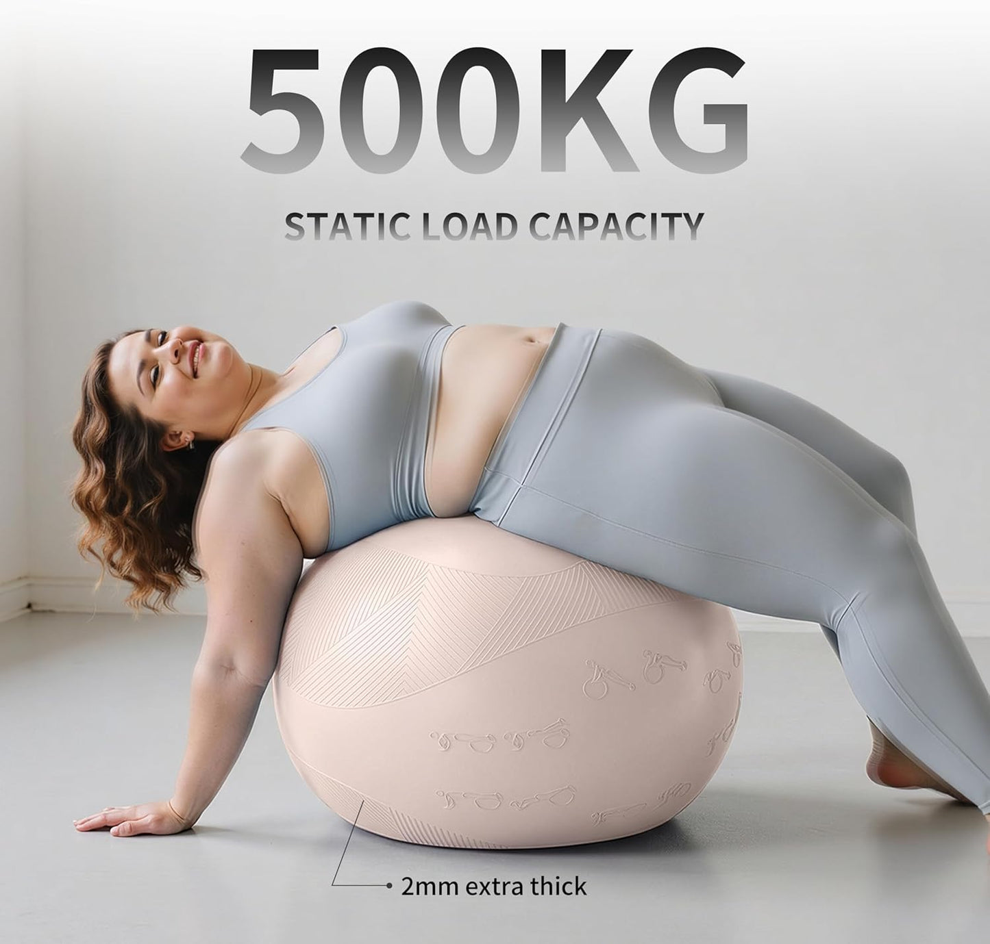 Extra Thick Yoga Ball - Anti-Burst, Slip Resistant Exercise Ball with Pump | 22in, 26in, 30in Sizes for Pilates & Physical Therapy