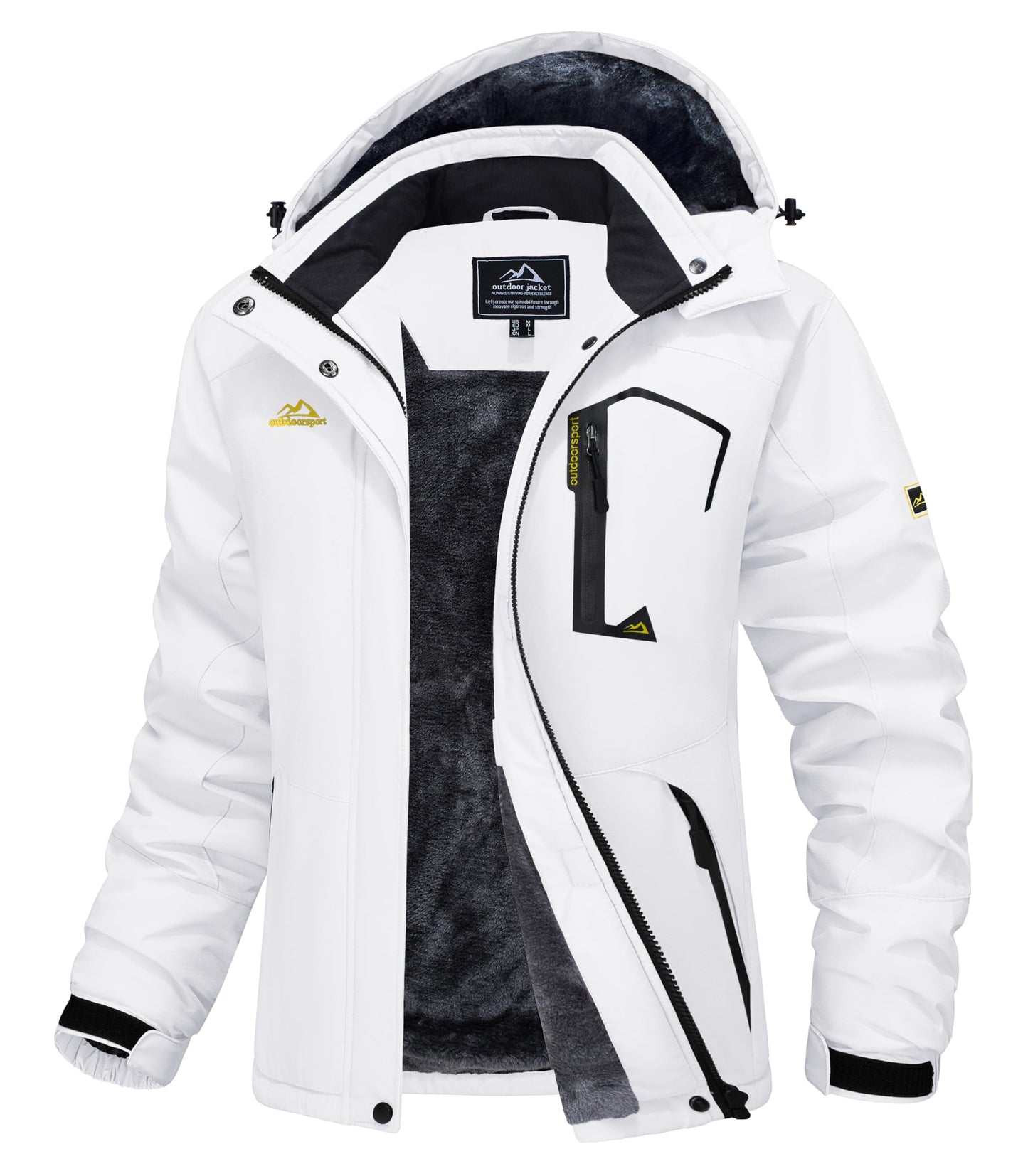 MAGCOMSEN Womens Snow Jacket Waterproof Insulated Ski Jackets Ladies Snowboarding Jackets Winter Jackets with Hood Windproof Hiking Jacket