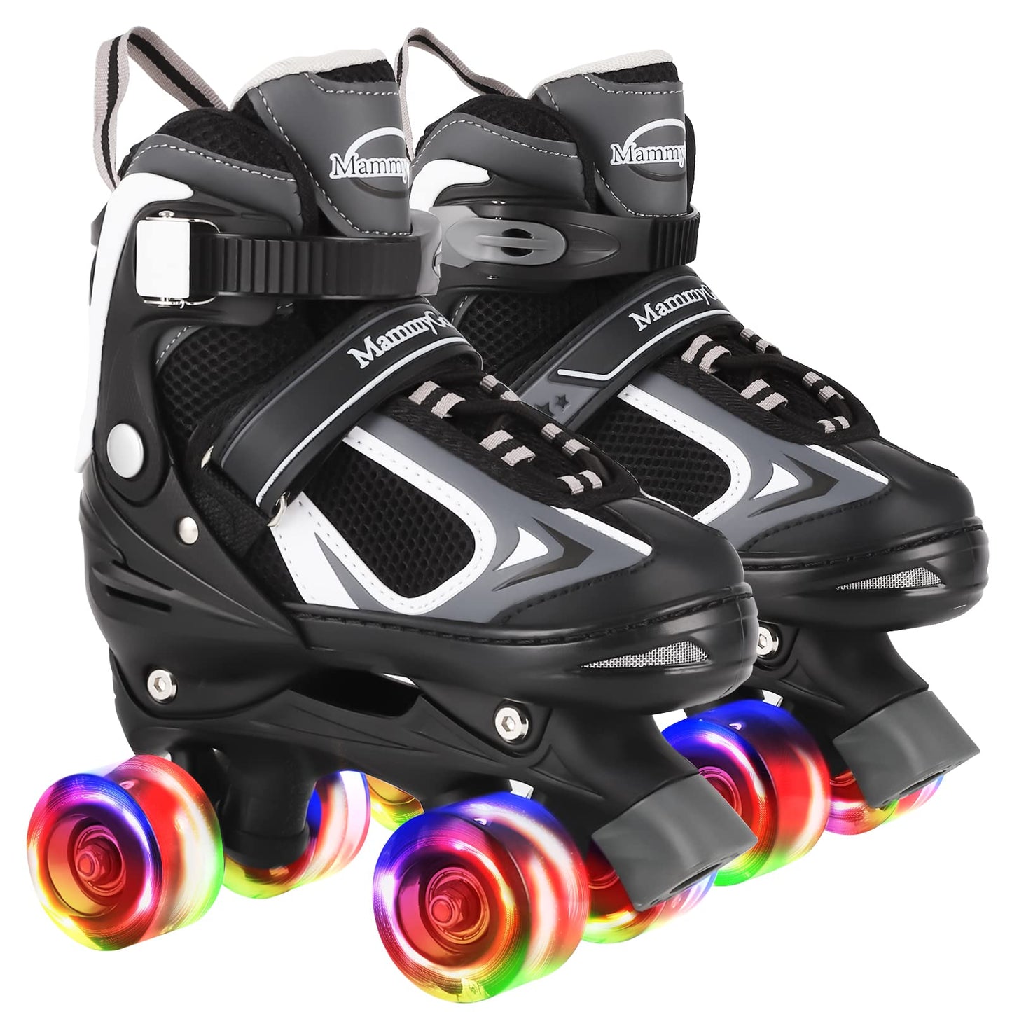 Nattork Kids Roller Skates for Boys Girls,4 Sizes Adjustable Roller Skates with Light up Wheels,Fun Rollerskates for Toddler Kids Beginners Indoor Outdoor