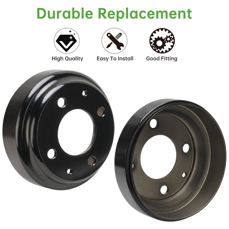 10L0L Golf Cart Heavy Duty Split Brake Drum and Rear Wheel Hub Assembly for EZGO TXT Electric Golf Carts 1982-up 19186-G1 615604