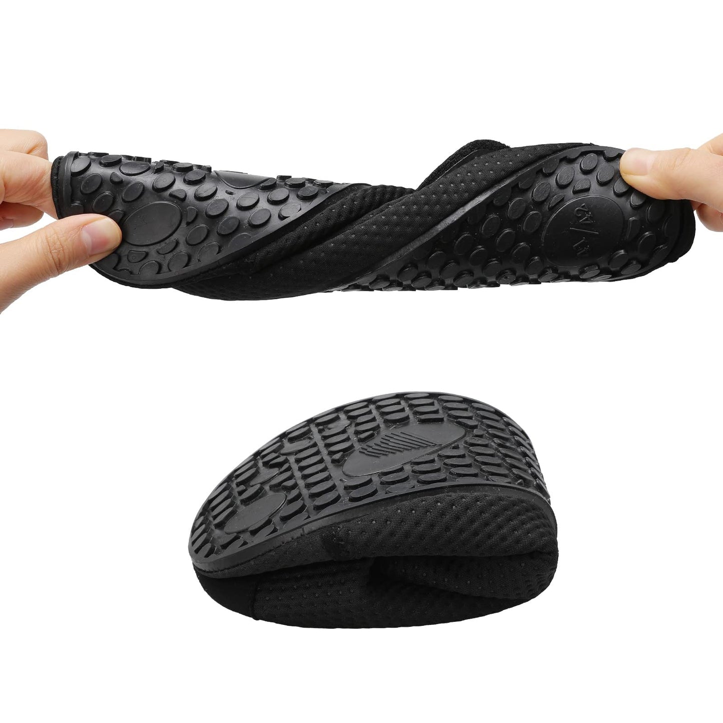 BARERUN Adult Water Shoes for Women and Men Anti-Slip Aqua Beach Socks for Sports Black Size 8.5-9.5 Women/7-7.5 Men