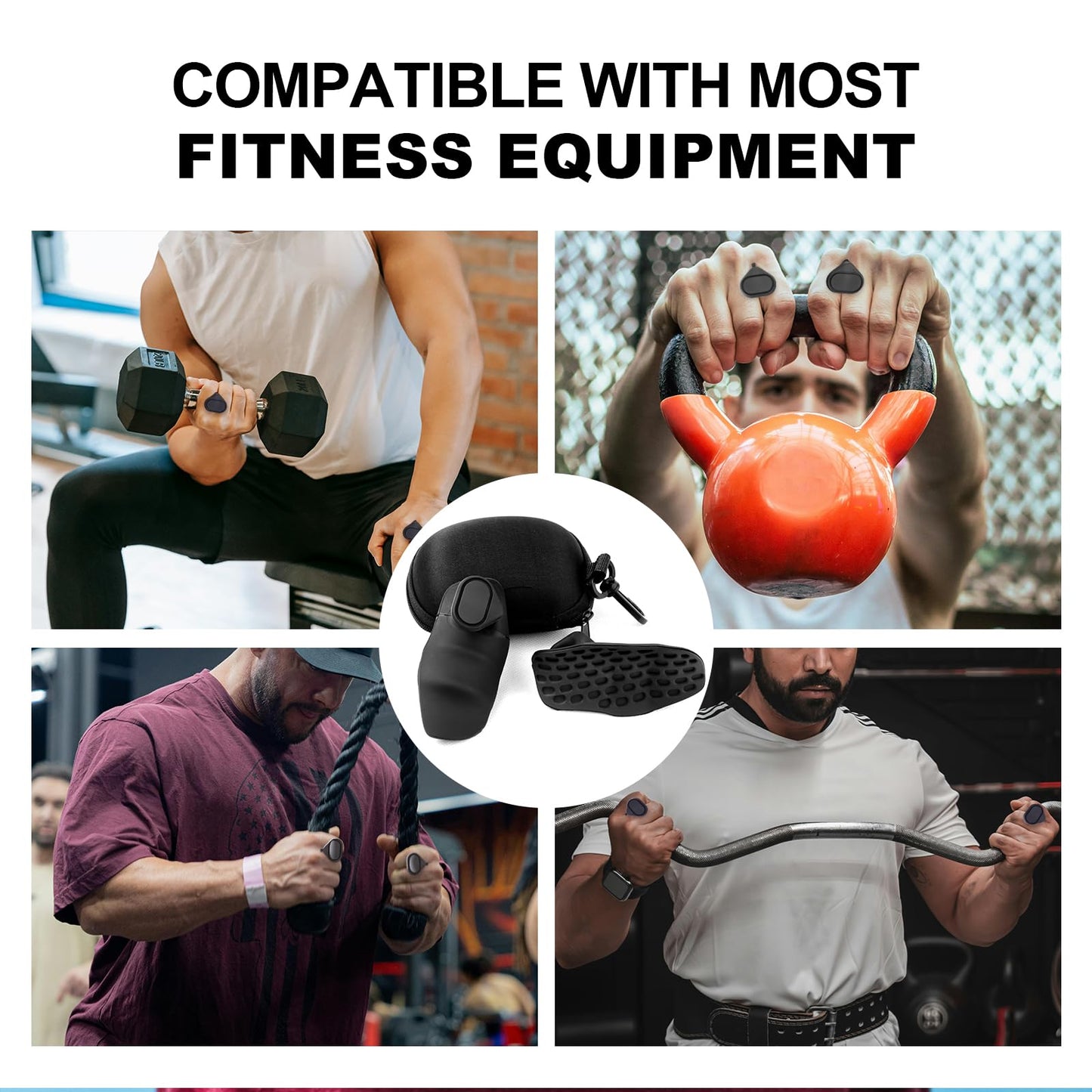 Anti-Slip Workout Grips - Ergonomic Rubber Gym Grips