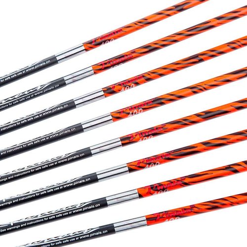 Pinals Archery Traditional Arrows 300 400 500 600 Spine Turkey Feather 32 Inch Carbon Shafts for Recurve Bow Longbow Hunting Targets 12PCS Spine 400