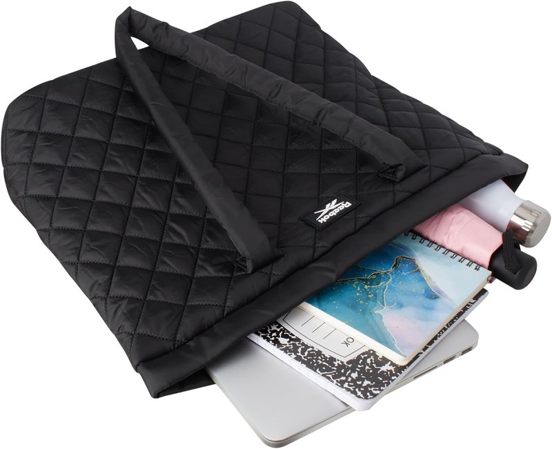 Reebok Women's Quilted Puffer Tote Bag - Lightweight Travel & Work Carry-On | Versatile Everyday Use
