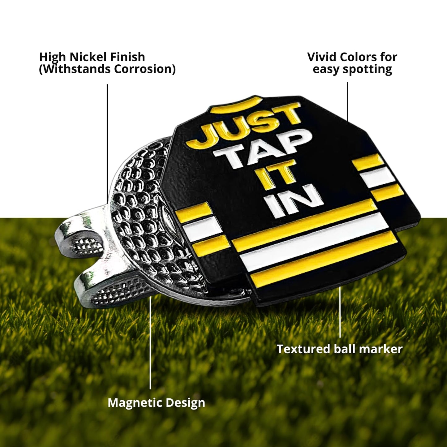 wolph Happy Gilmore Golf Ball Marker – Magnetic Hat Clip, Funny Golf Gifts – Durable Golf Accessories for Men Women to Elevate & Personalize Your Game.