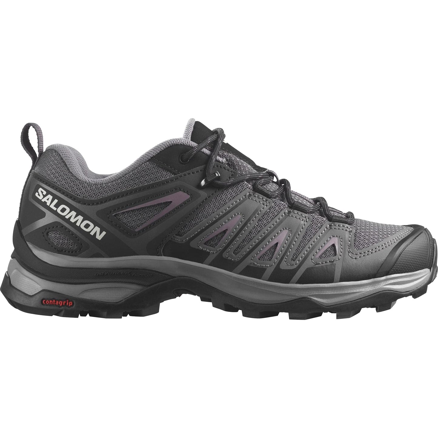 Salomon Women's X ULTRA PIONEER Hiking Shoes for Women, Magnet / Black / Moonscape, 7.5