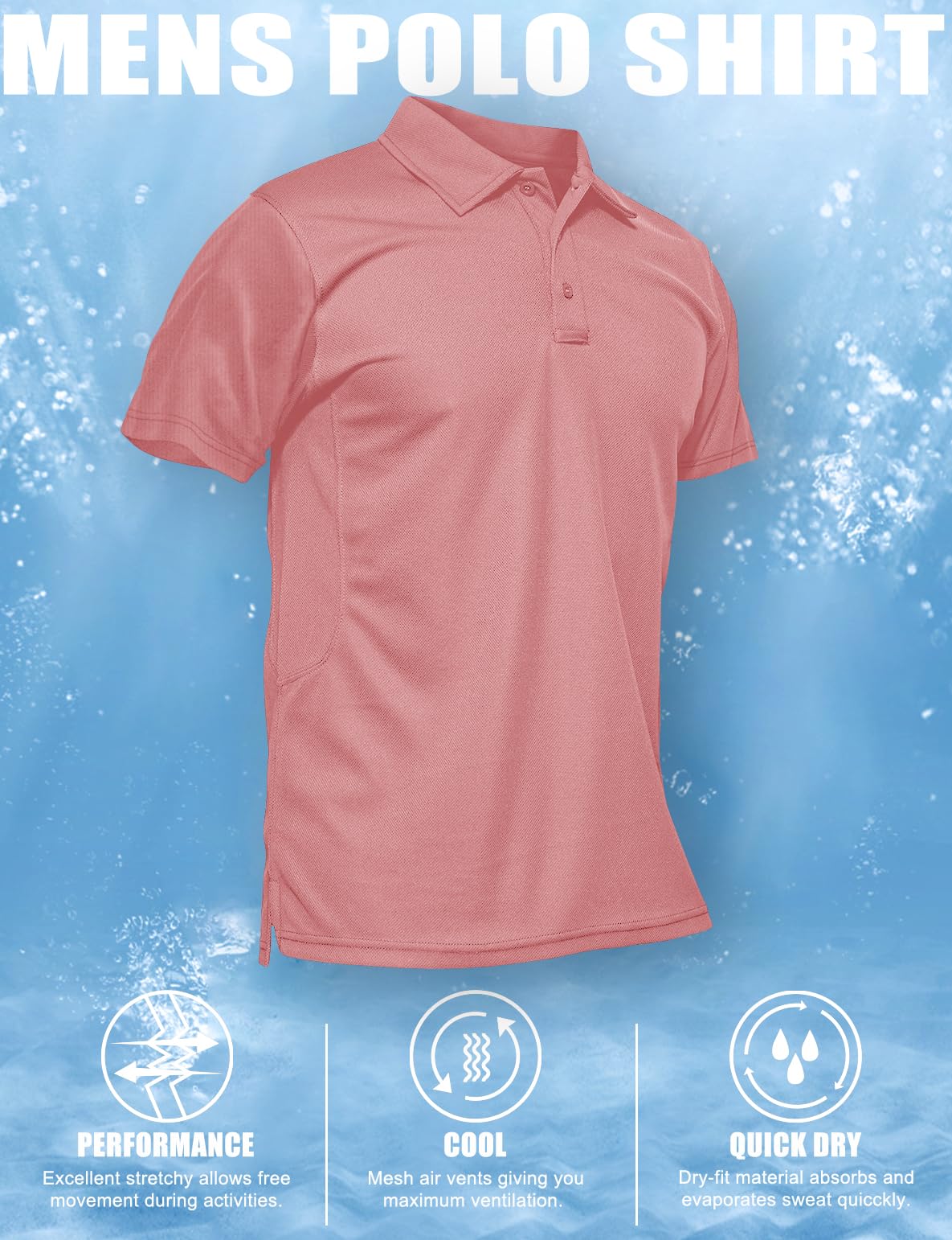 MAGCOMSEN Polo Shirts for Men T Shirts Golf Shirts Summer Shirts Work Shirts Fishing Shirts Short Sleeve Tactical Shirts Athletic Polo Shirt Golf Shirts for Men