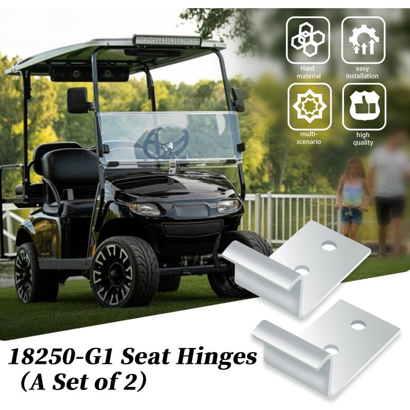 XYgdhqpt 18250-G1 Seat Hinges Fit for E-Z-GO pre-Medalist & Marathon Golf carts (1973-1995)-Gas and Electric Models-A Set of 2