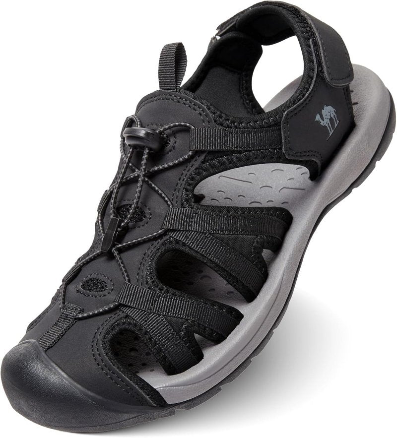 Men's Hiking Sandals - Closed Toe Waterproof Outdoor Beach Shoes | Sport Fisherman Design