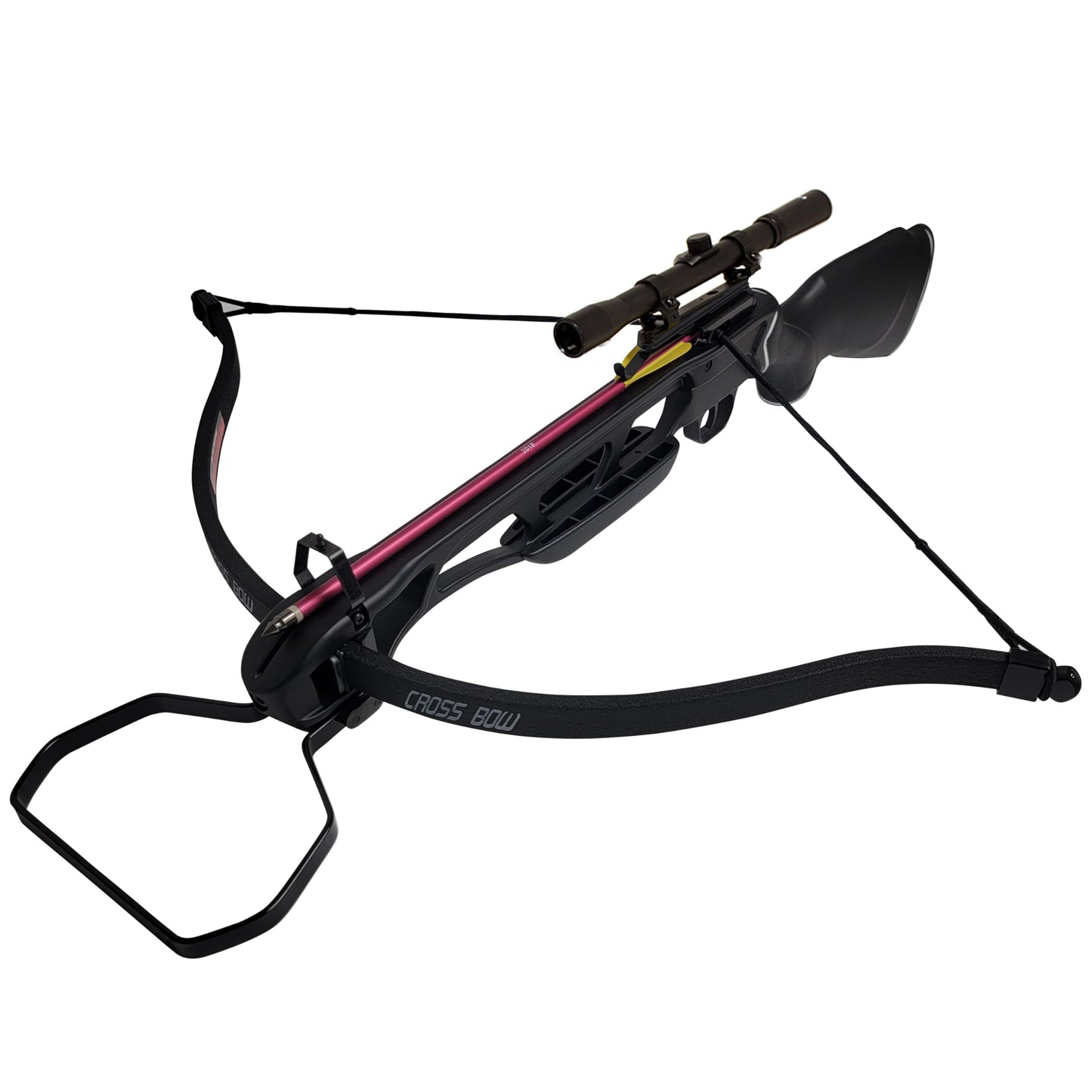 SAS Manticore 150lbs Crossbow with Scope, Extra Arrows and Rope Cocking Device (Black)