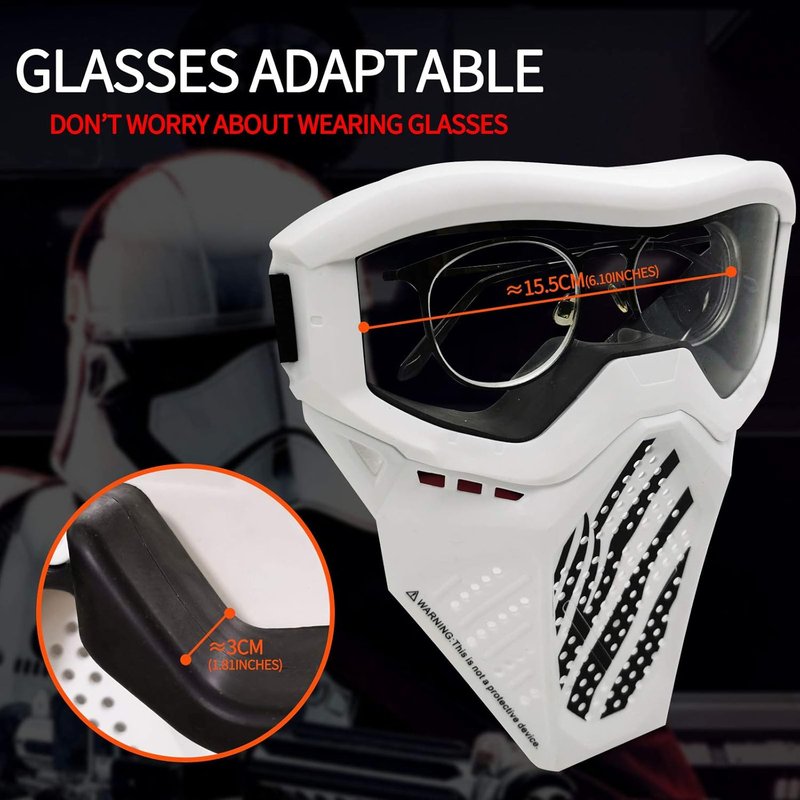 Tactical Mask for Nerf Rival Blasters - 2 Pack | Compatible with Apollo, Zeus, Khaos, Atlas, Artemis