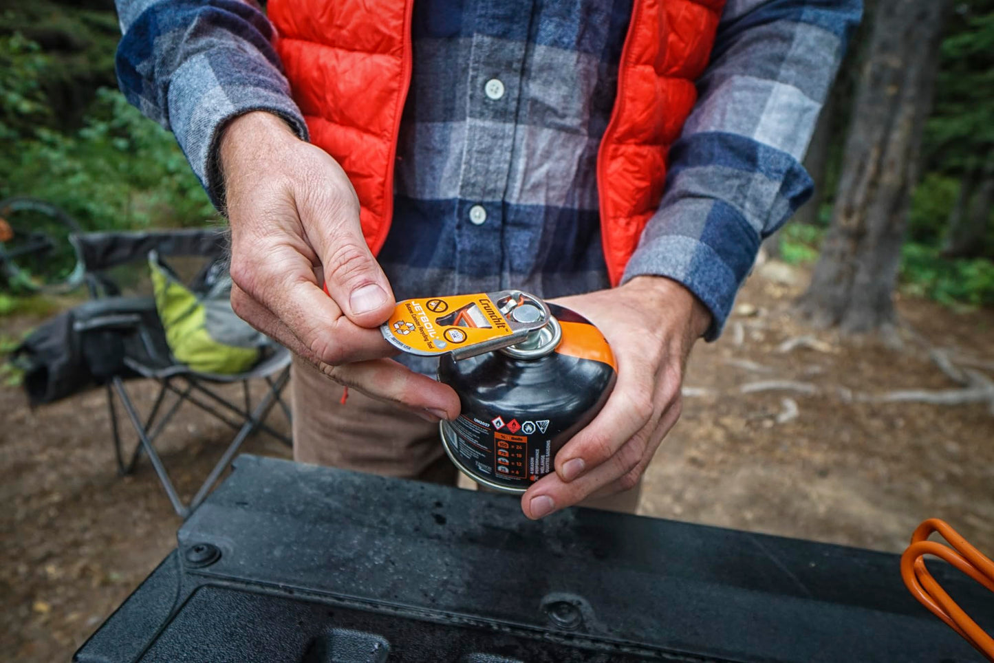 Jetboil Crunchit Fuel Canister Recycling Tool (Orange)