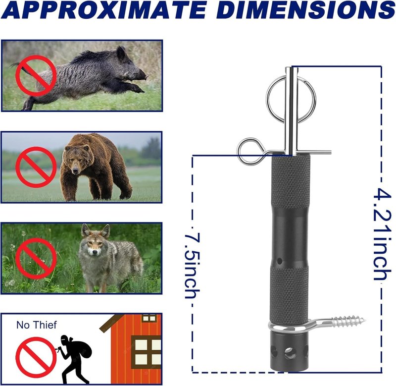 2 Pack Trip Alarm, Perimeter Trip Alarm Use 209 Primers, Portable Trip Wire Alarm Device for Camping, Property & Home Security Early Warning System/ Bear Deterrent with Screw