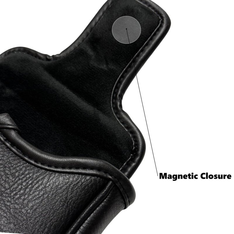 Oversized Golf Square Mallet Putter Cover, 5.98 x 5.79 Inches Mallet Putter Headcover with Magnetic Closure Black Golf Putter Head Cover fits for Odsyeey Tri-Ball