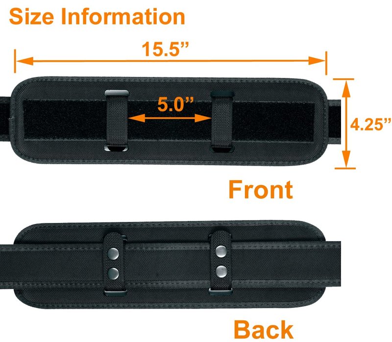 TAFTACFR Duty Belt Back Support for Law Enforcement Security Military and Tactical Duty Belts (1680D Nylon)