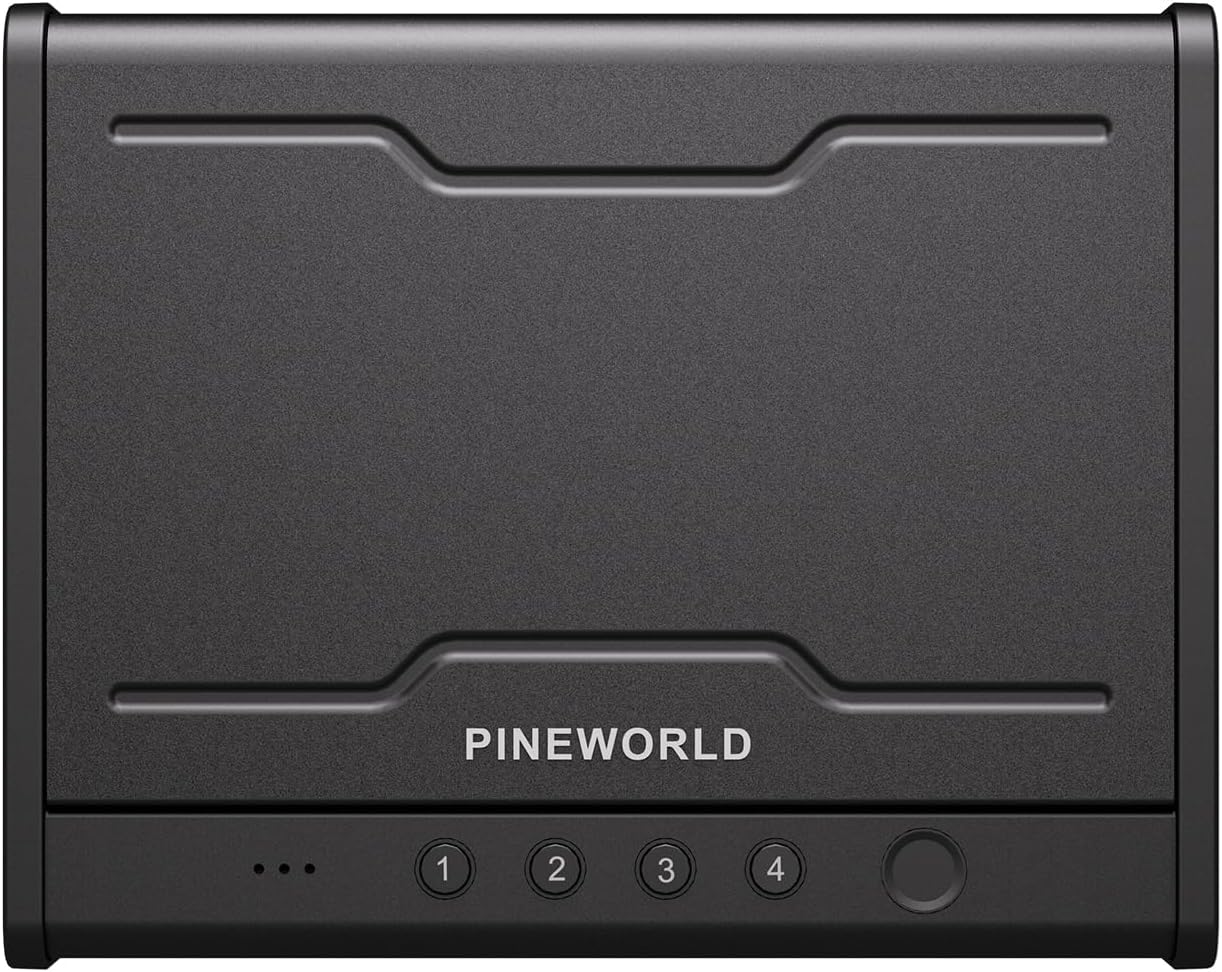 Biometric Gun Safe for Handgun - Quick Access Pistol Safe with Fingerprint & Voice Navigation | Interior Light, Mute Mode, Steel Cable Included