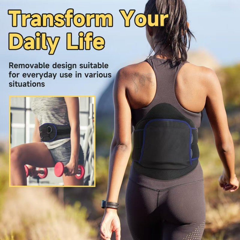 Mathgetin LSO Back Brace for Lower Back Pain, Dual Pulley System Lumbar Support Belt for Herniated Disc, Scoliosis, Sciatica, Adjustable Arch Back Support, Universal Size