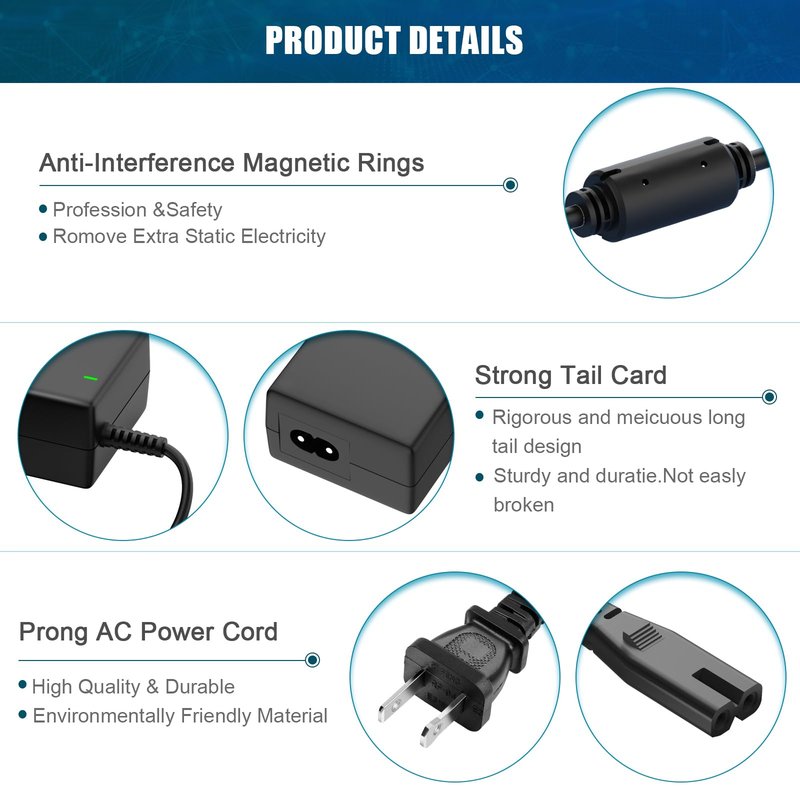 28V 2A Electric Bike Scooter Battery Fast Charger for Razor E100 E200 E200S E175 E300 E300S E500 E225S E325S MX350 MX400 PR200 Pocket Mod Rocket, Dirt Quad, Mini Chopper Sunl City Express etc.