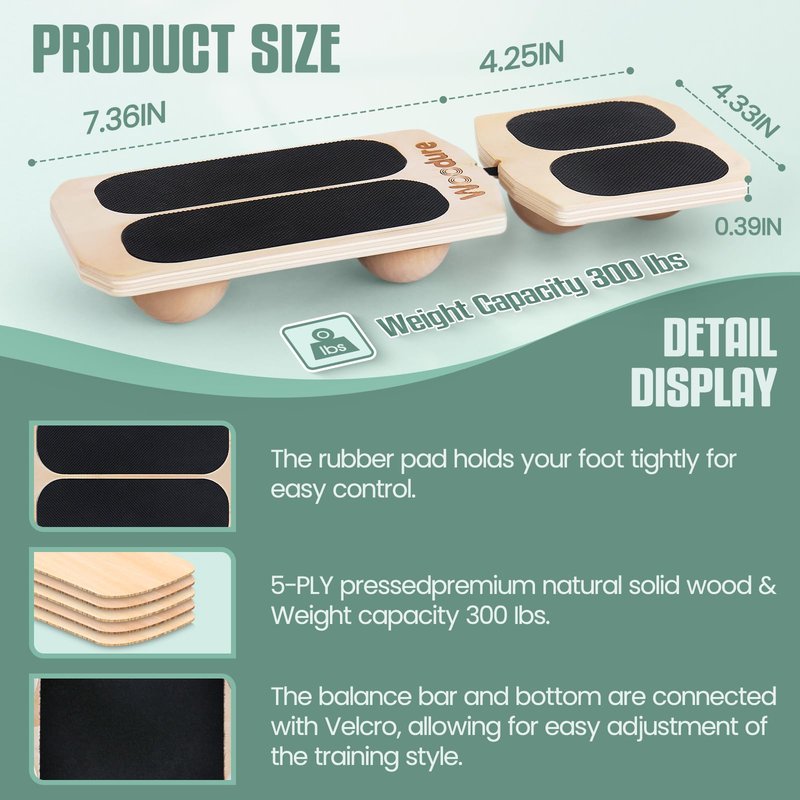 Ankle Strengthener 3 Optional Levels, Blackboard Foot Trainer for Sprained, Foot Strengthener Ankle Balance Board Suitable for Athletes, Injury Tehabilitation, Kids to The Elderly (with Instructions)