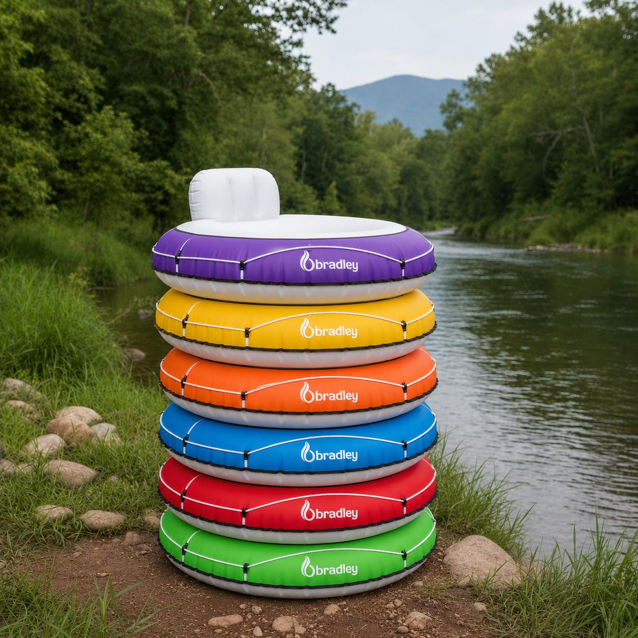 Bradley Heavy Duty River Tube Cover Only – Made in USA – Fits Intex River Run I & Most 53” Inflatable River Tubes – Commercial Grade Canvas Float Cover for River Floating & Rafting