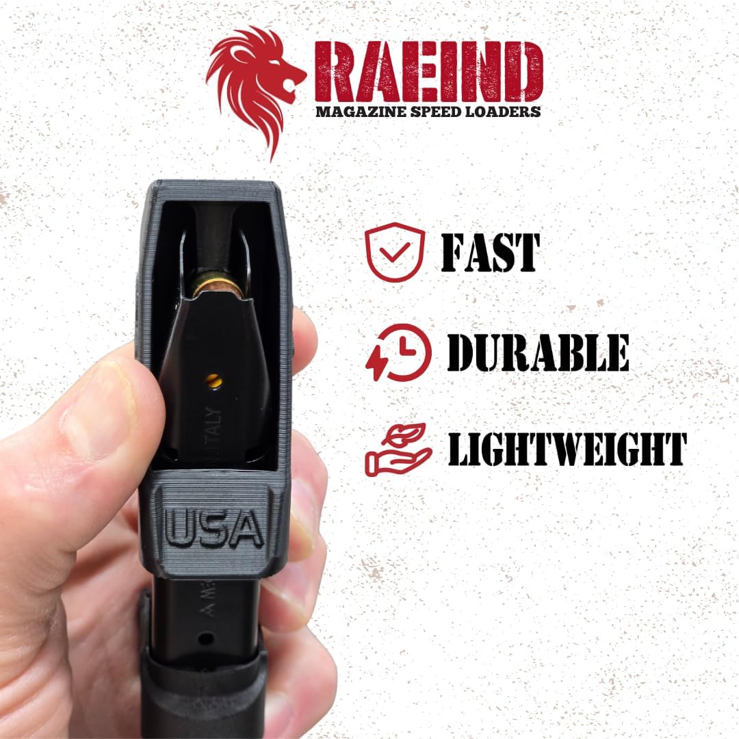 RAEIND Magazine Speed Loader for Beretta APX 9MM | Fast Loading for Combat, Carry & Full Size Magazines